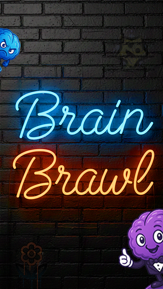 Brain Brawl Neon Logo